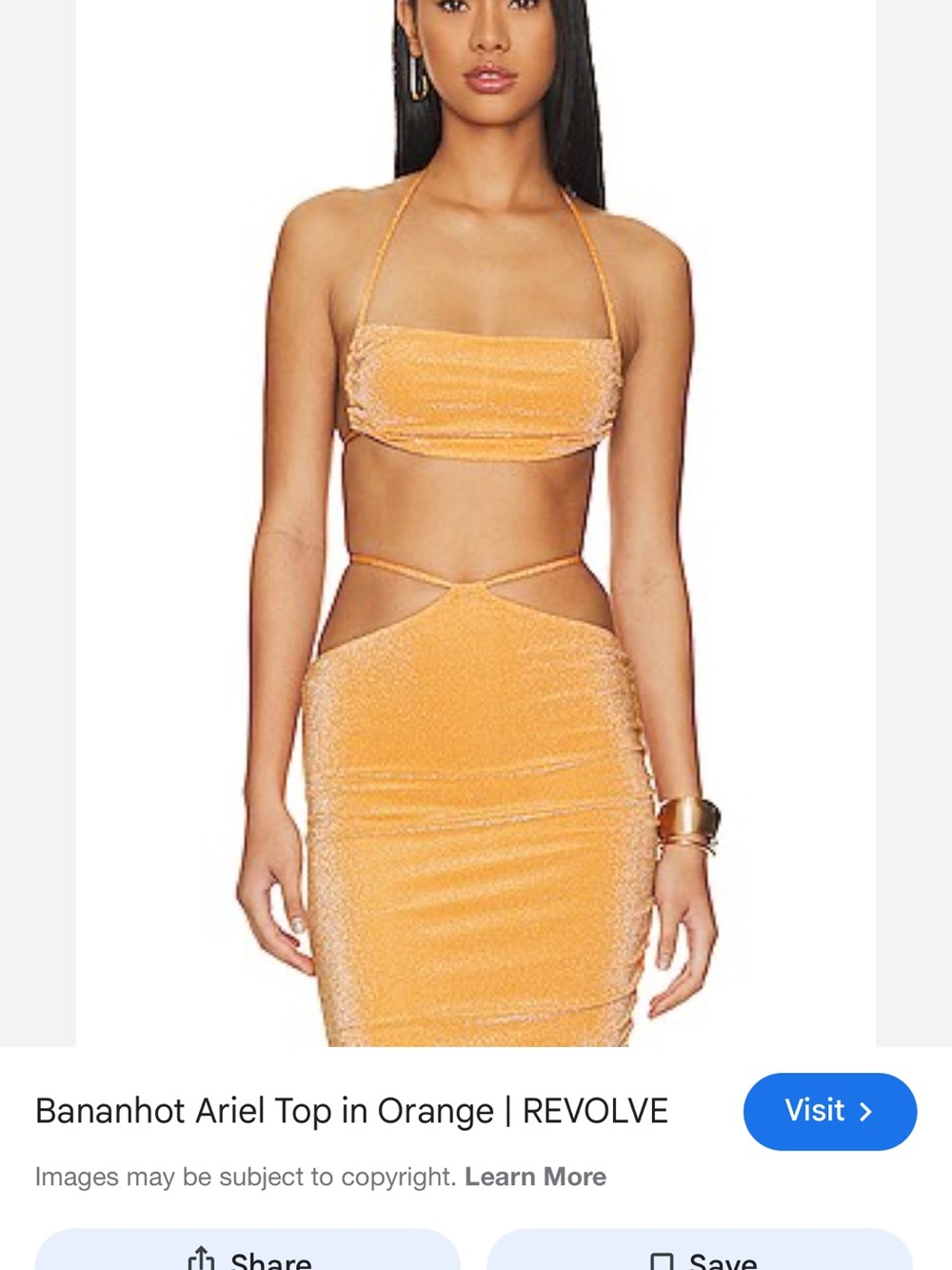BANANAHOT Shimmer Rust Velvet Two-Piece Set